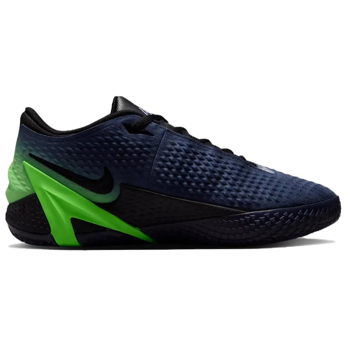 Nike Ja 4 Nightmare azul obsidiana con verde voltaje, detalle de la suela