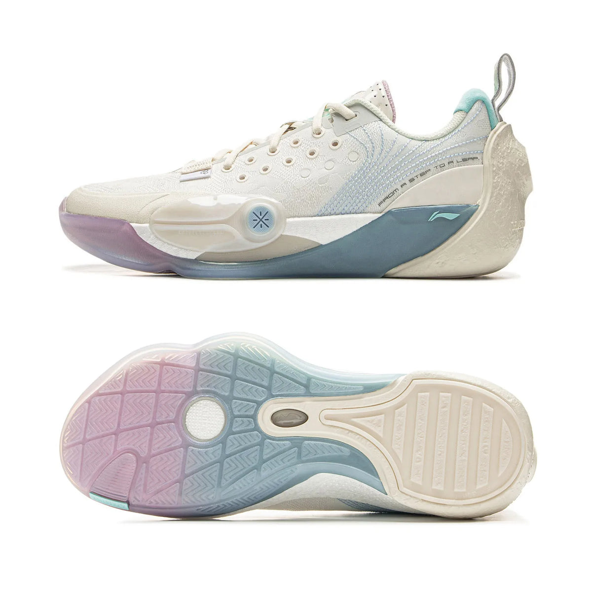 Zapatillas Li-Ning Wade All City 13 crema, celeste y rosado