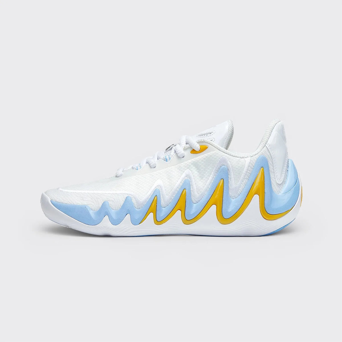 Zapatillas 361° AG7 Aaron Gordon blanco, celeste y amarillo