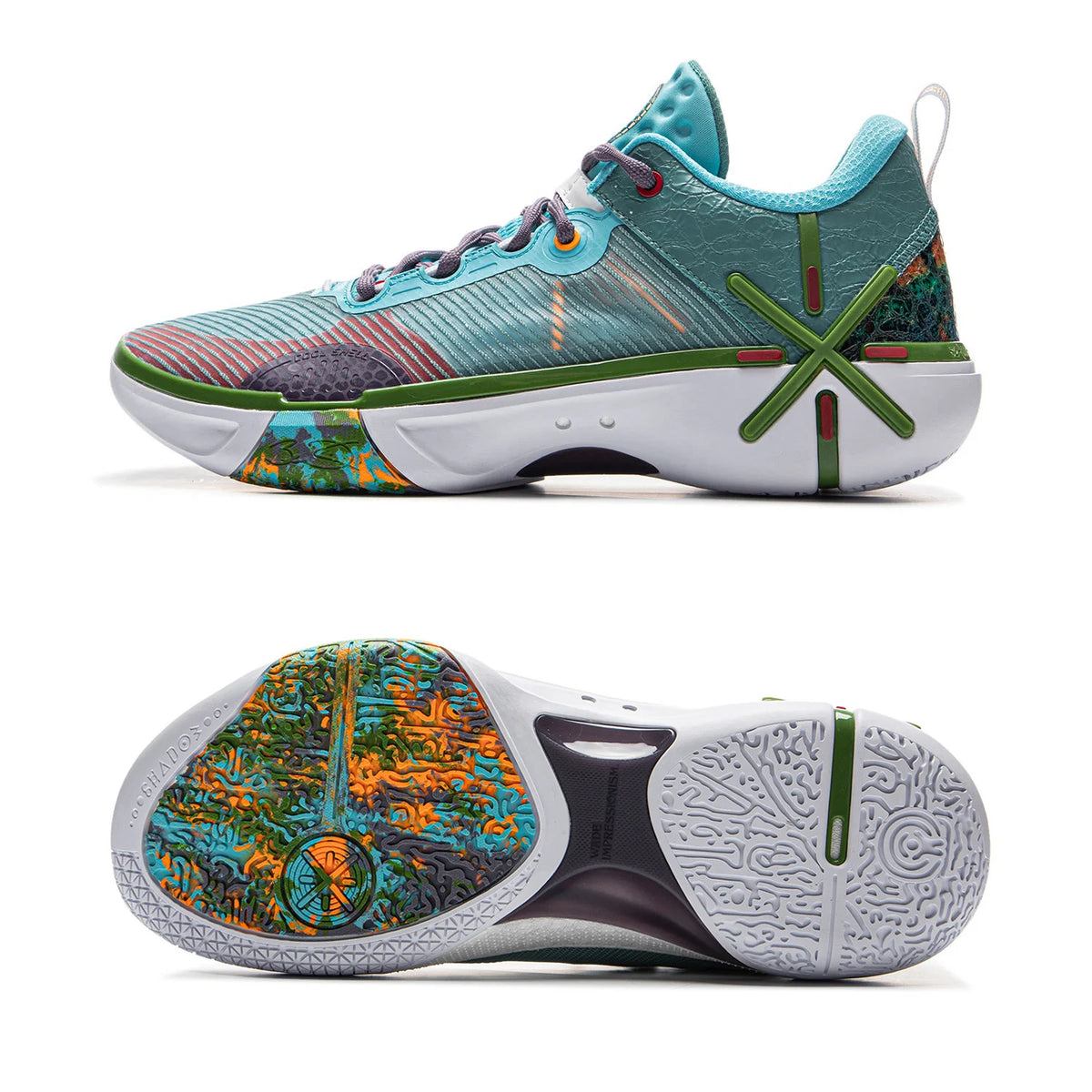 Zapatillas Li-Ning Wade Shadow 6 V2 azul y verde