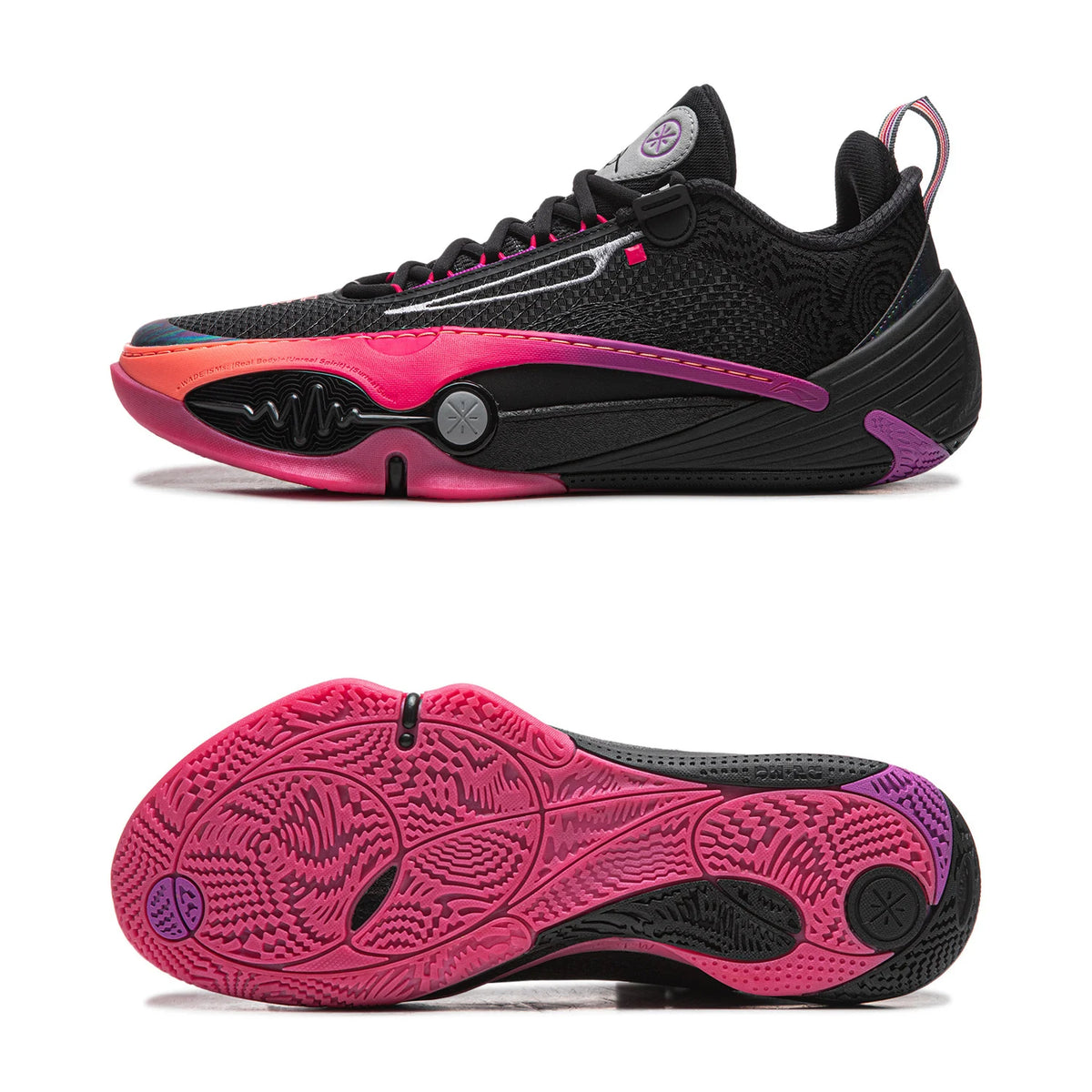 Zapatillas Li-Ning Wade All City 14 negro y rosado
